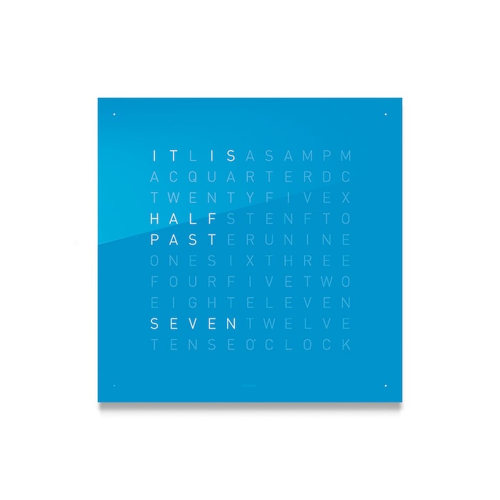 QLOCKTWO CLASSIC Acrylic Blue Candy Wall Clock 45cm