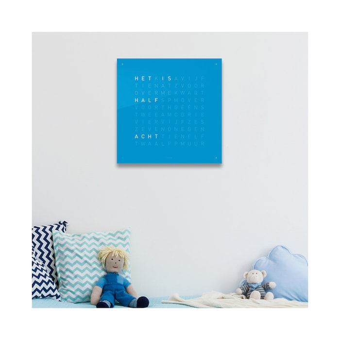 QLOCKTWO CLASSIC Acrylic Blue Candy Wall Clock 45cm