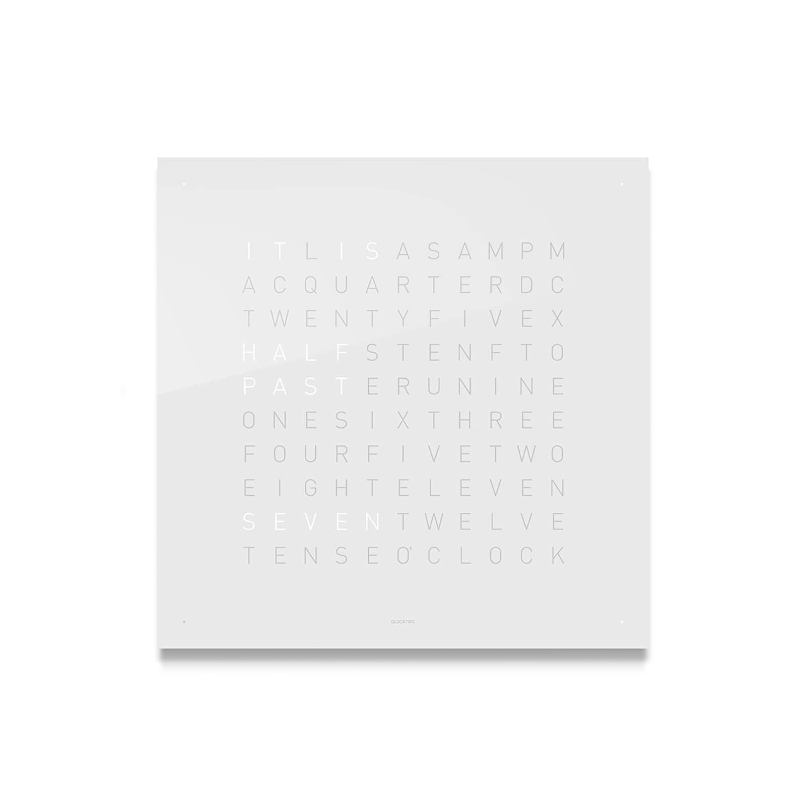 QLOCKTWO CLASSIC Acrylic Vanilla Sugar Wall Clock 45cm