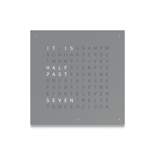 QLOCKTWO CLASSIC Stainless Steel Grey Wall Clock 45cm