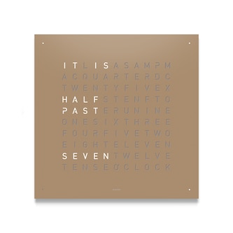 QLOCKTWO CLASSIC Stainless Steel Hazelnut Wall Clock 45cm QLOCKTWO CLASSIC Stainless Steel Hazelnut Wall Clock 45cm