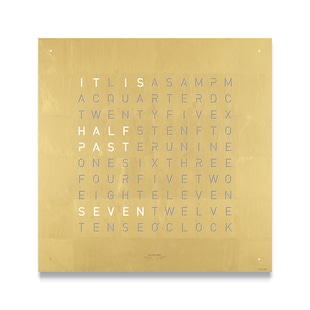 QLOCKTWO CLASSIC Creator's Edition Gold Wall Clock 45cm