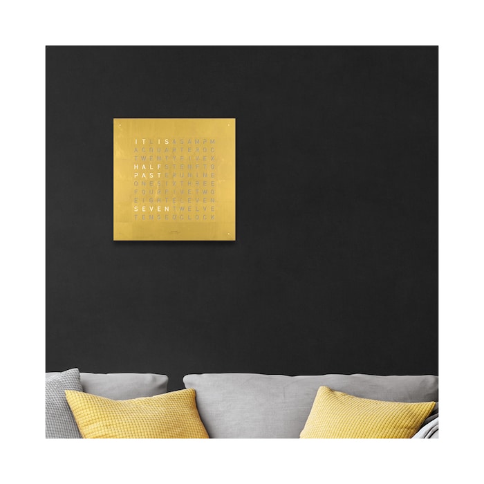 QLOCKTWO CLASSIC Creator's Edition Gold Wall Clock 45cm