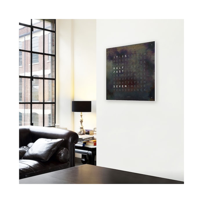 QLOCKTWO CLASSIC Creator's Edition Raw Iron Wall Clock 45cm