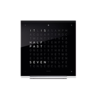 QLOCKTWO TOUCH Black Ice Tea Acrylic Table Clock 13.5cm