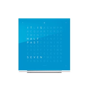 QLOCKTWO TOUCH Blue Candy Acrylic Table Clock 13.5cm