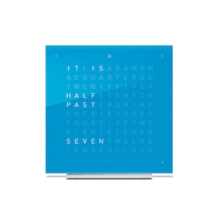 QLOCKTWO TOUCH Blue Candy Acrylic Table Clock 13.5cm