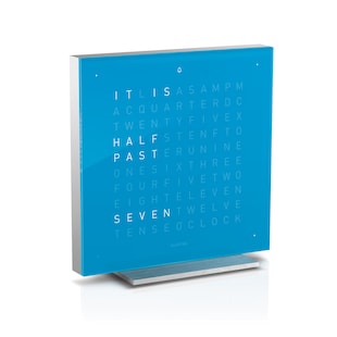QLOCKTWO TOUCH Blue Candy Acrylic Table Clock 13.5cm