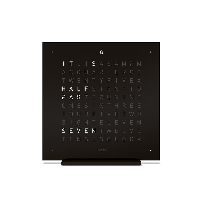 QLOCKTWO TOUCH Deep Black Table Clock 13.5cm