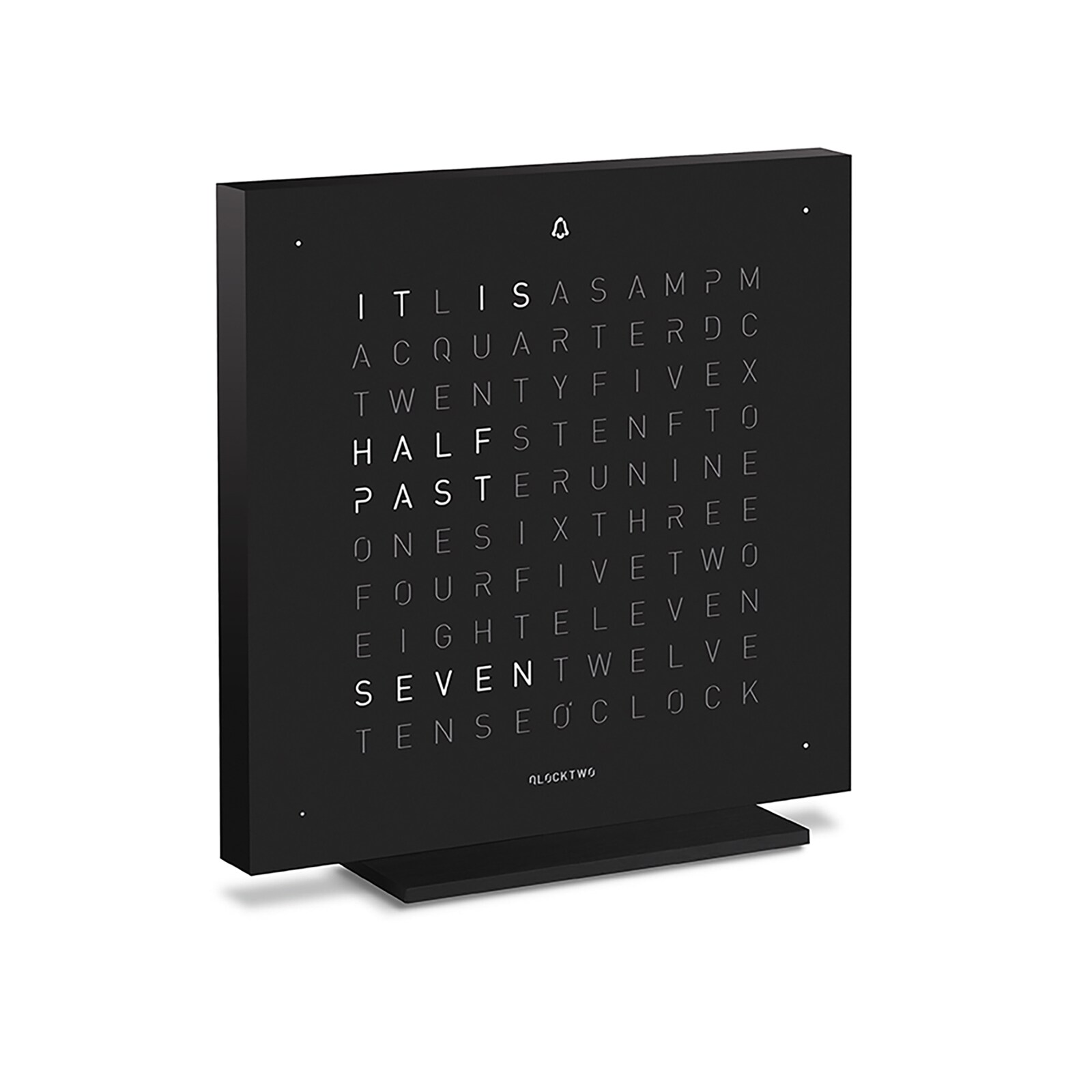 QLOCKTWO TOUCH Deep Black Table Clock 13.5cm QLOCKTWO TOUCH Deep Black Table Clock 13.5cm