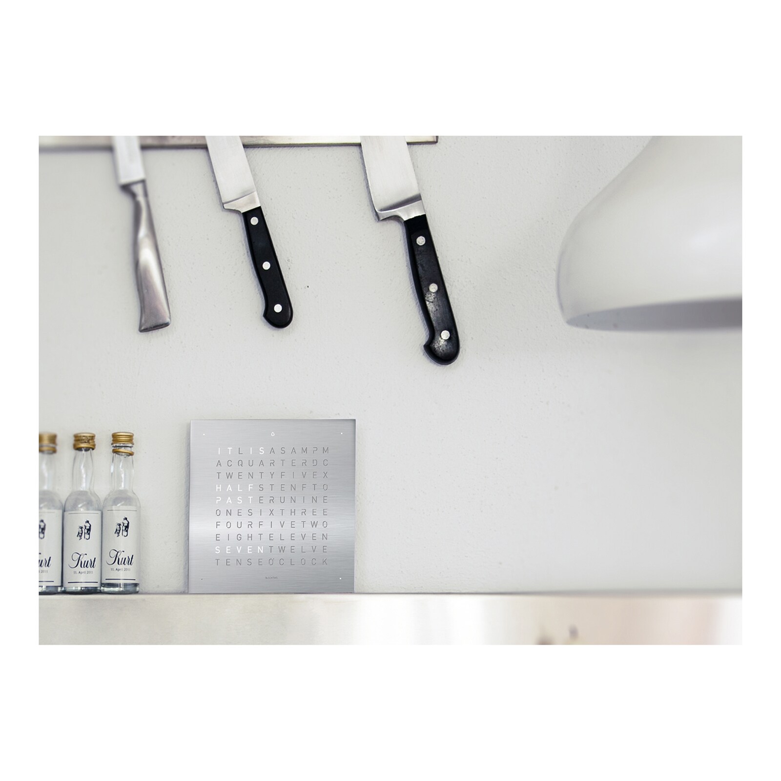 QLOCKTWO TOUCH Full Metal Table Clock 13.5cm