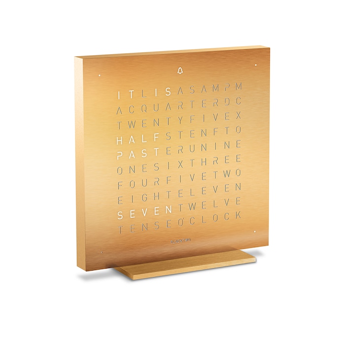 QLOCKTWO TOUCH Creator's Edition Golden Legend Table Clock 13.5cm