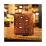 QLOCKTWO TOUCH Creator's Edition Rust Table Clock 13.5cm