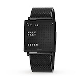 QLOCKTWO W35 Black Steel Watch 35mm