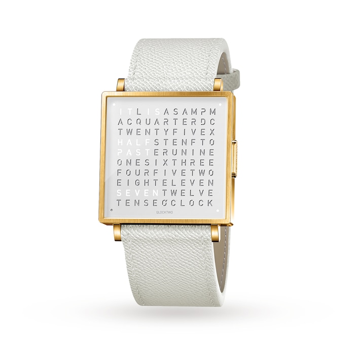 QLOCKTWO W35 Gold White Watch 35mm