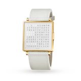 QLOCKTWO W35 Gold White Watch 35mm