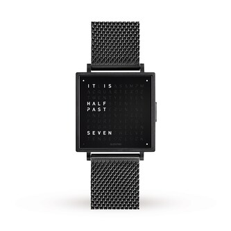 QLOCKTWO W39 Black Steel Watch 39mm