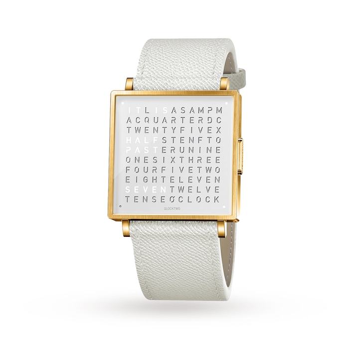 QLOCKTWO W39 Gold White Watch 39mm