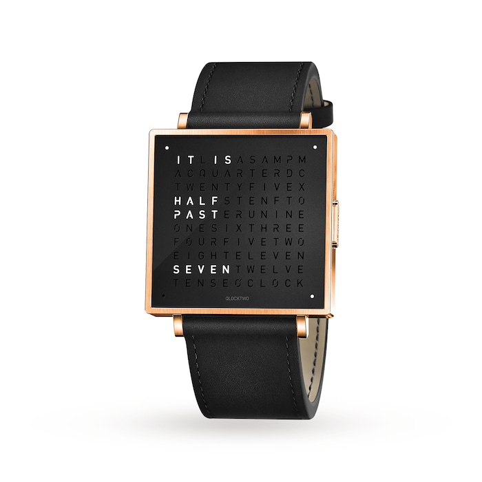 QLOCKTWO W39 Rose Black Watch 39mm