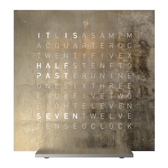 QLOCKTWO QT Touch Clock Silver/Gold