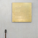 QLOCKTWO LARGE Creator's Edition Gold Wall Clock 90cm