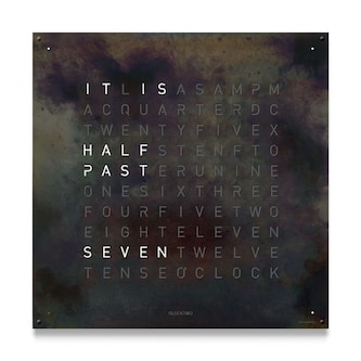 QLOCKTWO EARTH 90 Large Creator's Edition Raw Iron Wall Clock QLOCKTWO EARTH 90 Large Creator's Edition Raw Iron Wall Clock