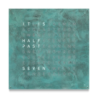 QLOCKTWO LARGE Creator's Edition Vintage Copper Wall Clock 90cm