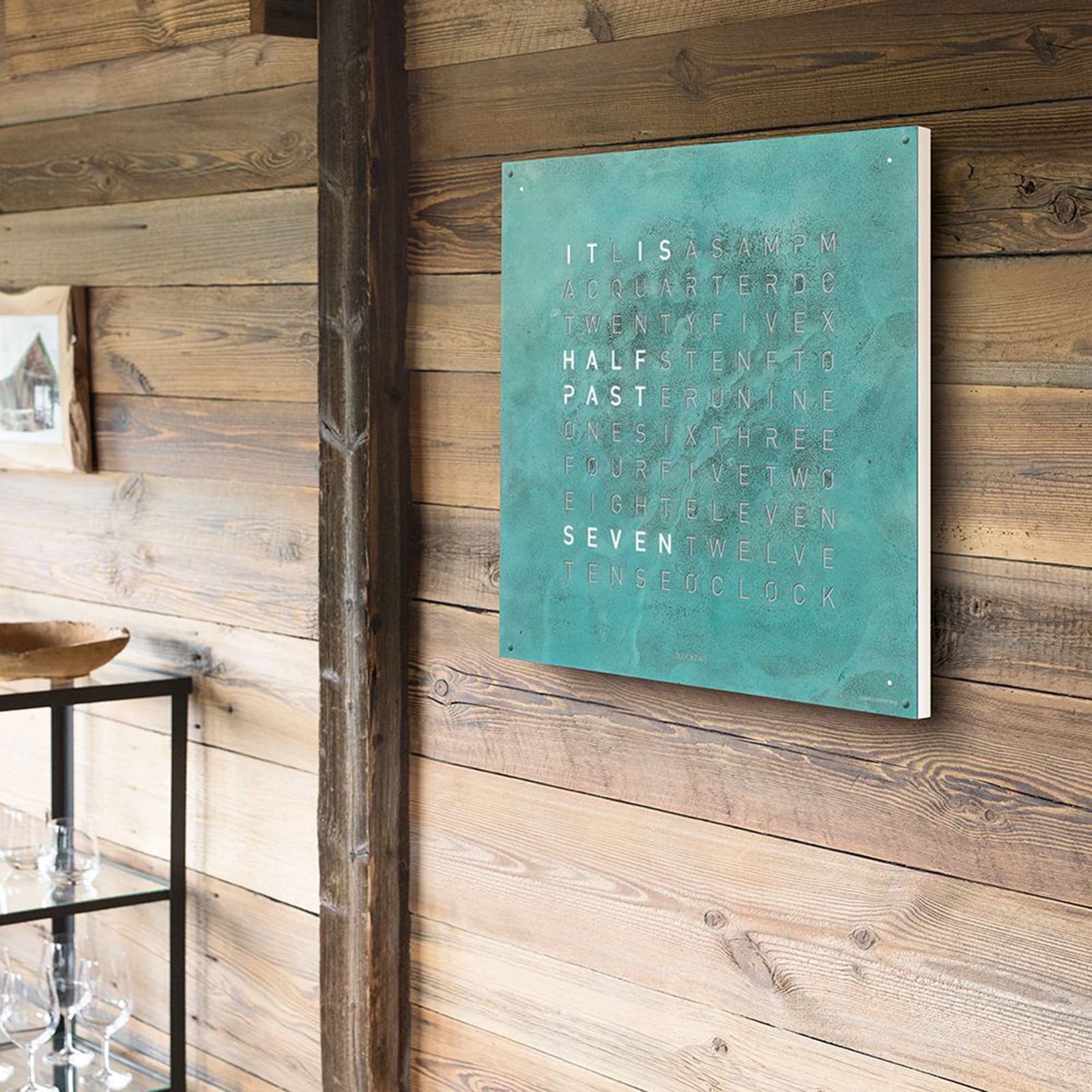 QLOCKTWO LARGE Creator's Edition Vintage Copper Wall Clock 90cm