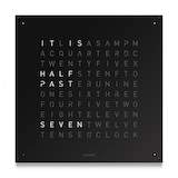 QLOCKTWO LARGE Stainless Steel Black Pepper Wall Clock 90cm