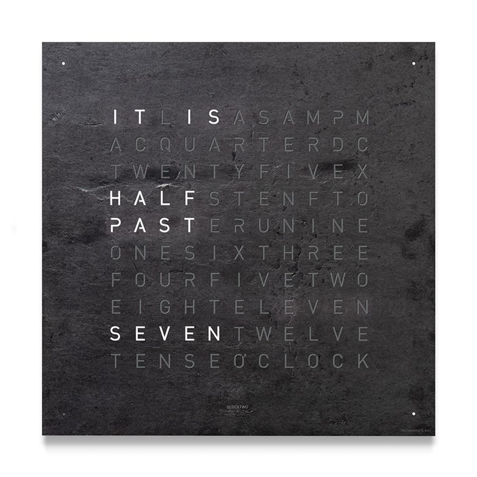 QLOCKTWO CLASSIC Creator's Edition Metamorphite Wall Clock 45cm QLOCKTWO CLASSIC Creator's Edition Metamorphite Wall Clock 45cm