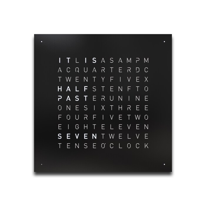 QLOCKTWO EARTH 45 Classic Black Pepper Wall Clock