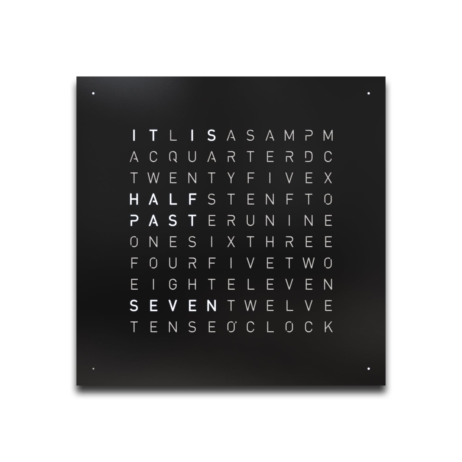 QLOCKTWO EARTH 45 Classic Black Pepper Wall Clock QLOCKTWO EARTH 45 Classic Black Pepper Wall Clock