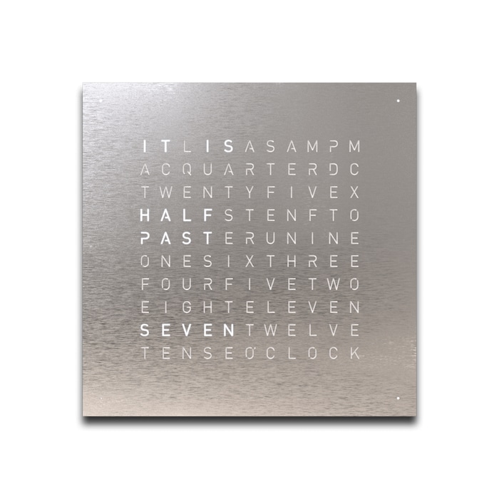 QLOCKTWO EARTH 45 Classic Stainless Steel Wall Clock