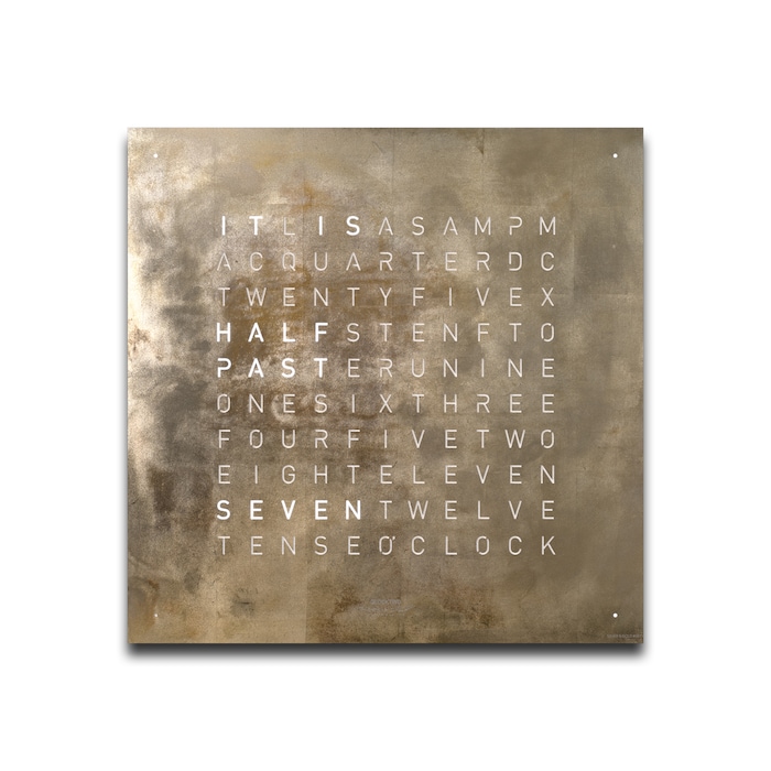 QLOCKTWO EARTH 45 Classic Silver and Gold Wall Clock