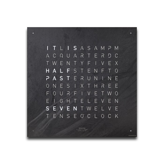 QLOCKTWO EARTH 90 Classic Large Earth Metamorite Wall Clock