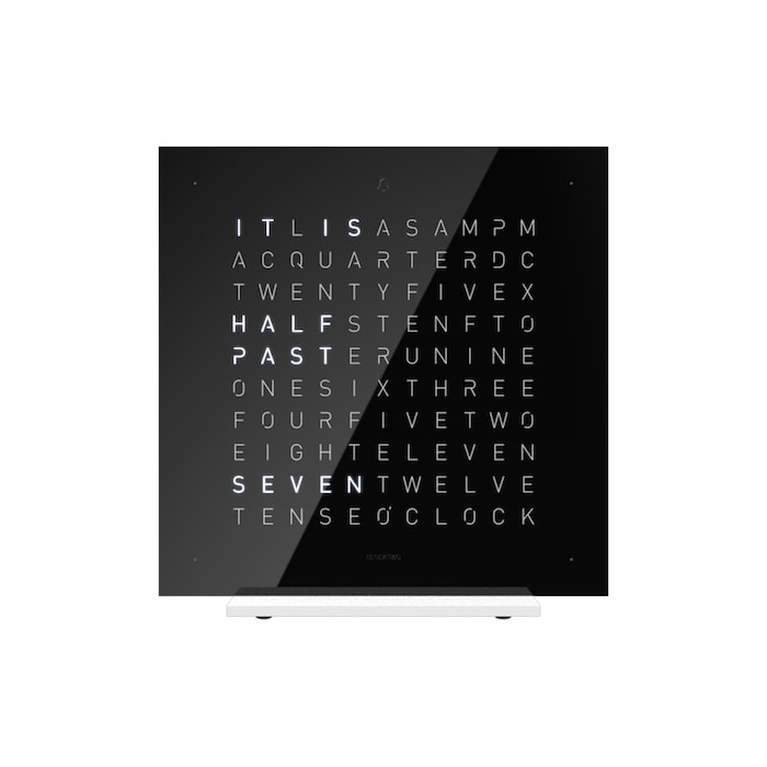 QLOCKTWO EARTH 13.5 Touch Black Ice Tea Table Clock