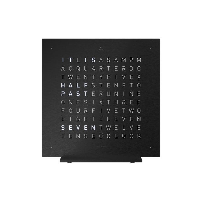 QLOCKTWO EARTH 13.5 Touch Deep Black Table Clock