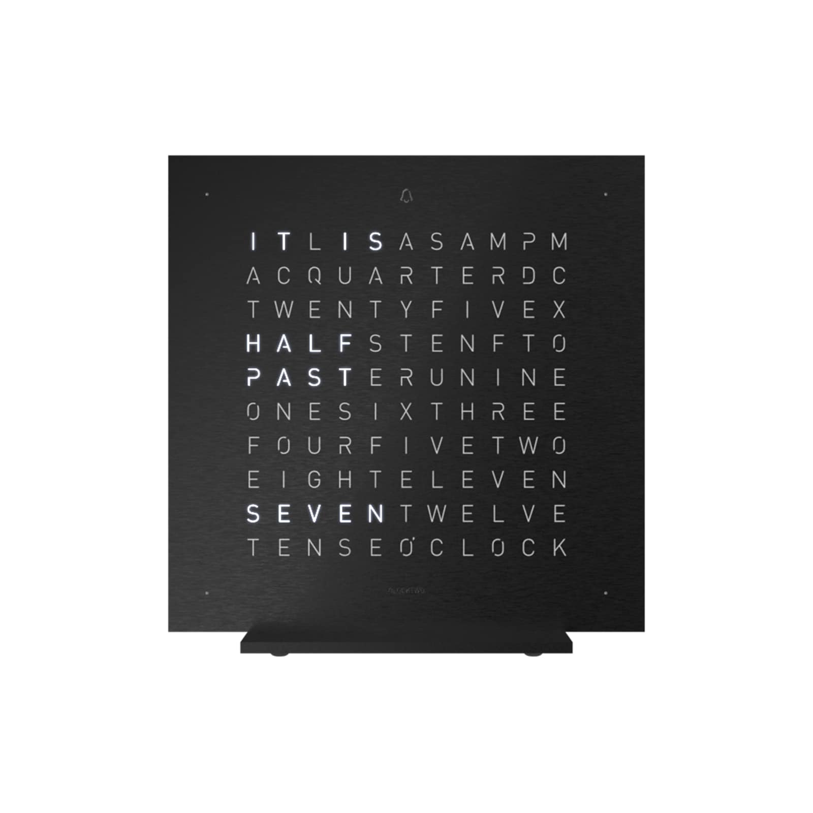 QLOCKTWO EARTH 13.5 Touch Deep Black Table Clock