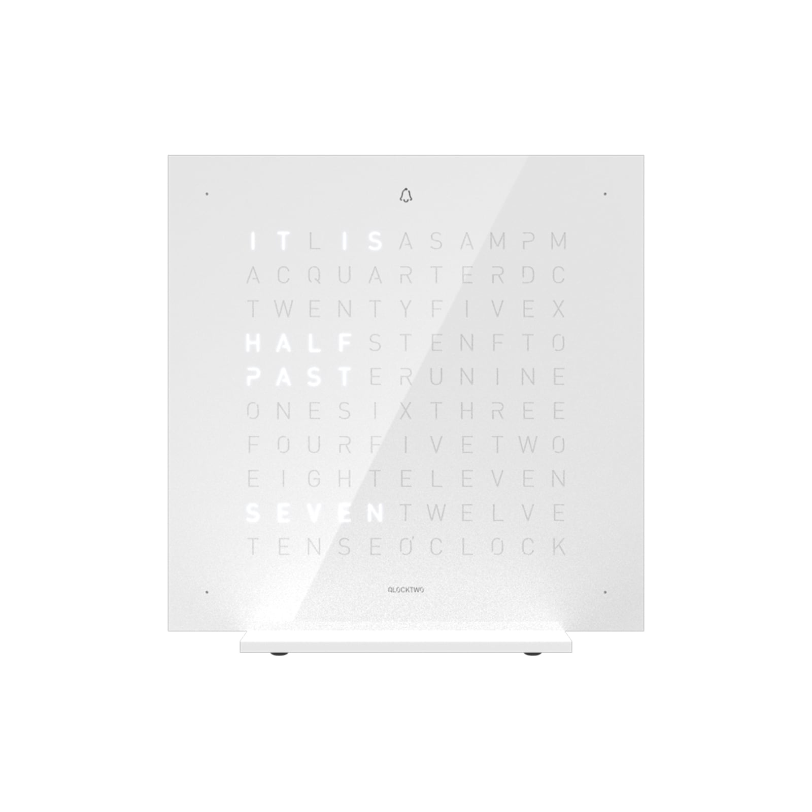 QLOCKTWO EARTH 13.5 Pure Vanilla Table Clock