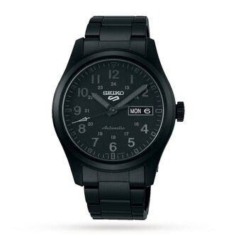 Seiko 5 Sports Stealth' 39mm Mens Watch
