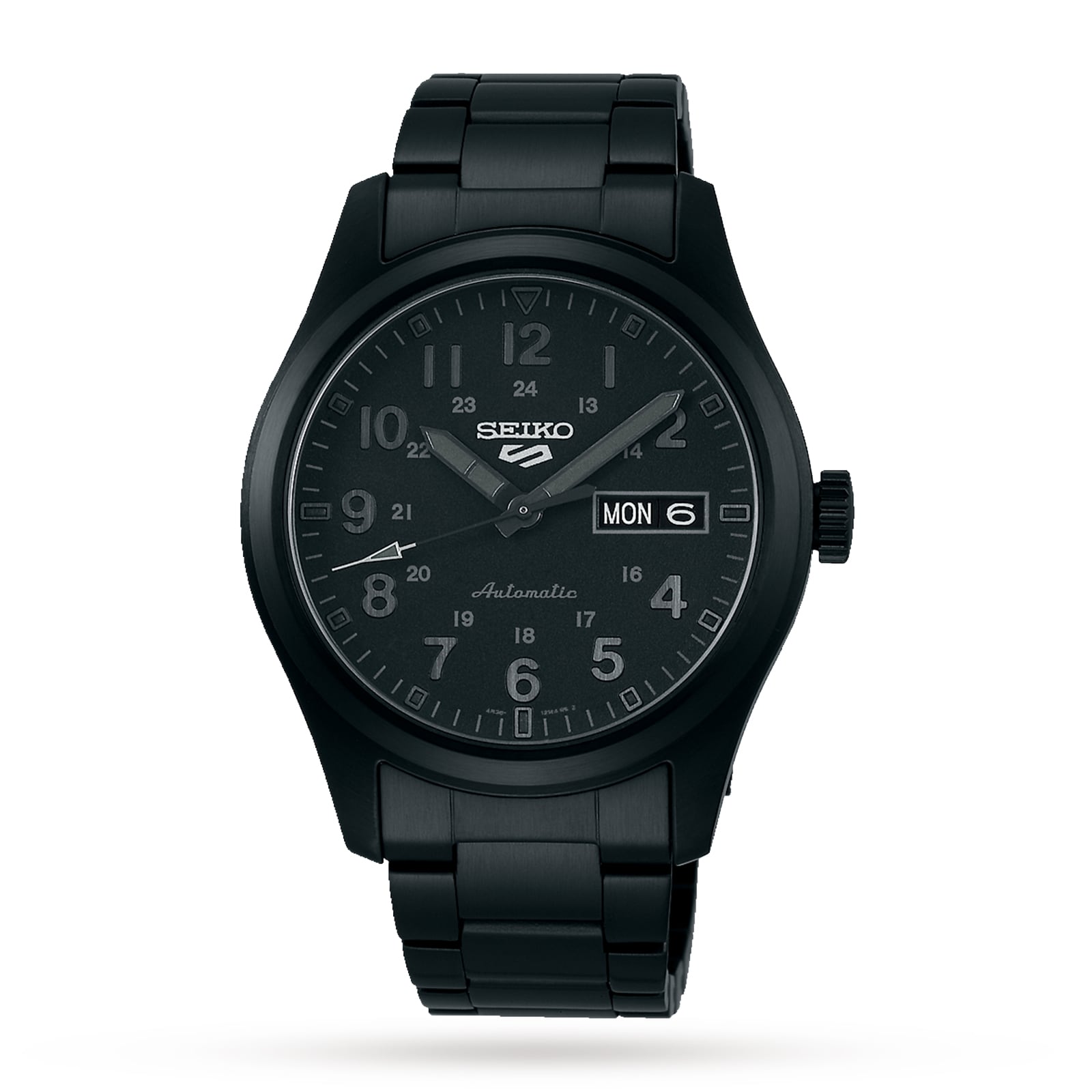 Seiko 5 Sports Stealth' 39mm Mens Watch SRPJ09K1 | Mappin and Webb
