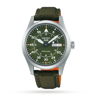 Seiko 5 Sports Flieger' Green 39mm Mens Watch