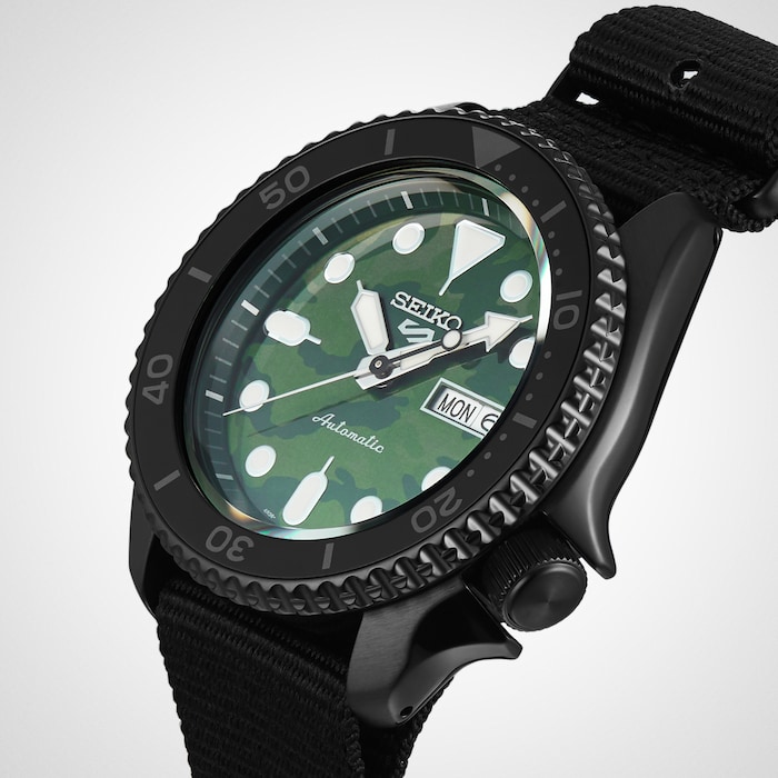 Seiko 5 Sports SKX 'Camouflage' Street Style  Mens Watch SRPJ37K1 |  Watches Of Switzerland UK