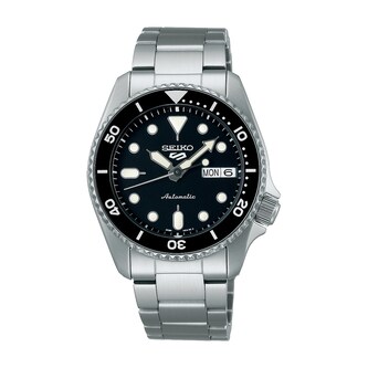 Seiko 5 Sports SKX Midi Black 38mm Mens Watch Black