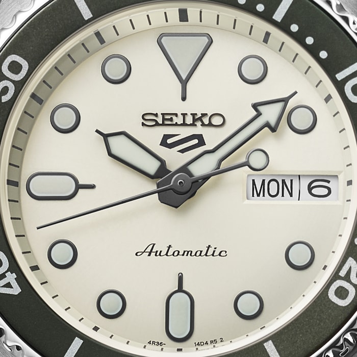 Seiko 5 Sports 5 Sports SKX Midi Mono 38mm Mens Watch Cream