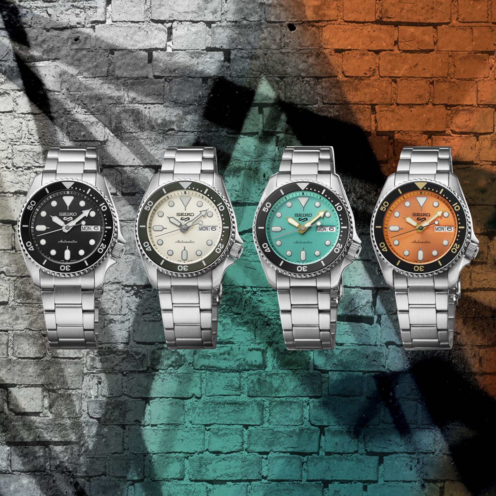 Seiko 5 Sports 5 Sports SKX Midi Orange 38mm Mens Watch Seiko 5 Sports 5 Sports SKX Midi Orange 38mm Mens Watch