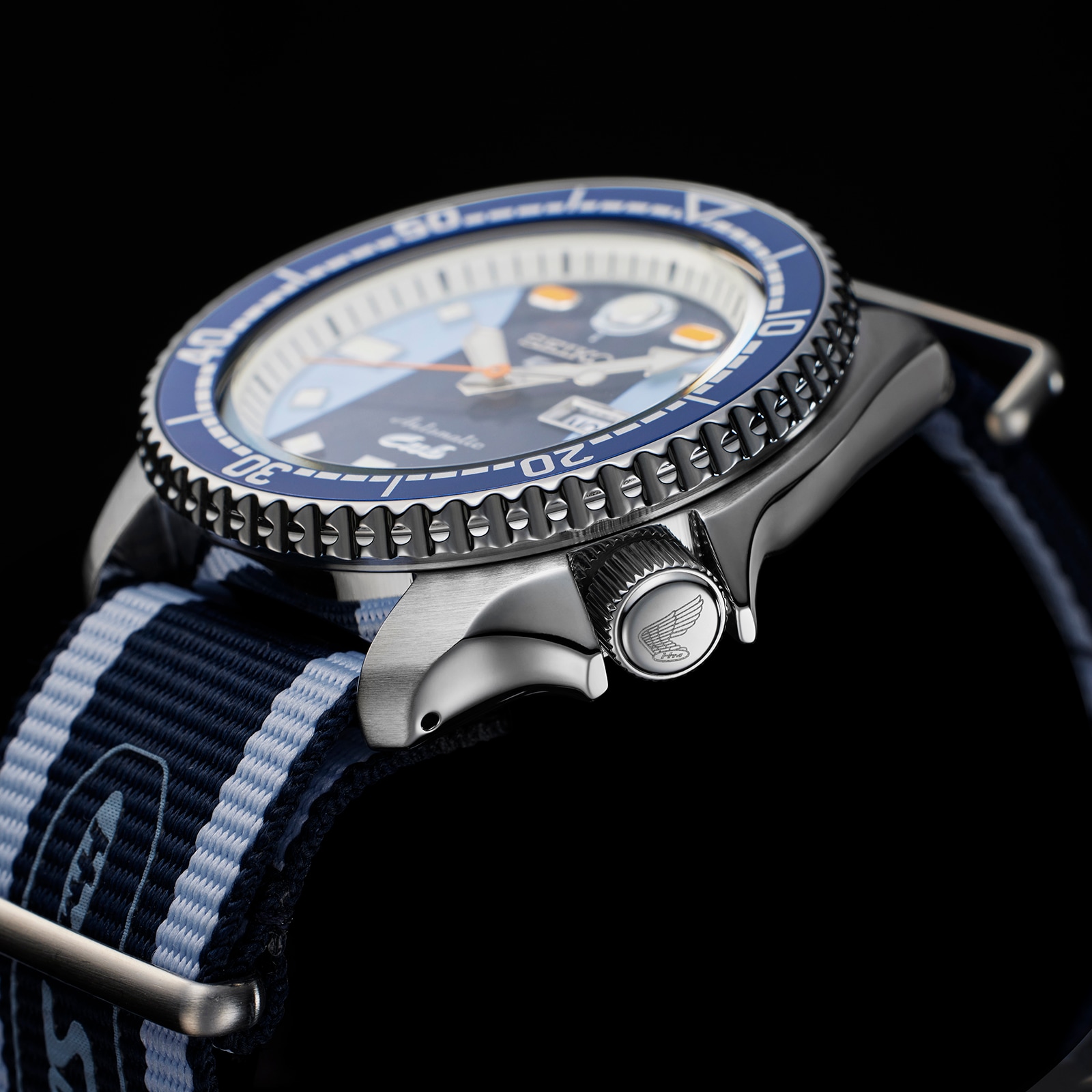 Seiko 5 Sports 5 Sports X Honda Super Cub Limited Edition 42.5mm Mens Watch Blue Seiko 5 Sports 5 Sports X Honda Super Cub Limited Edition 42.5mm Mens Watch Blue