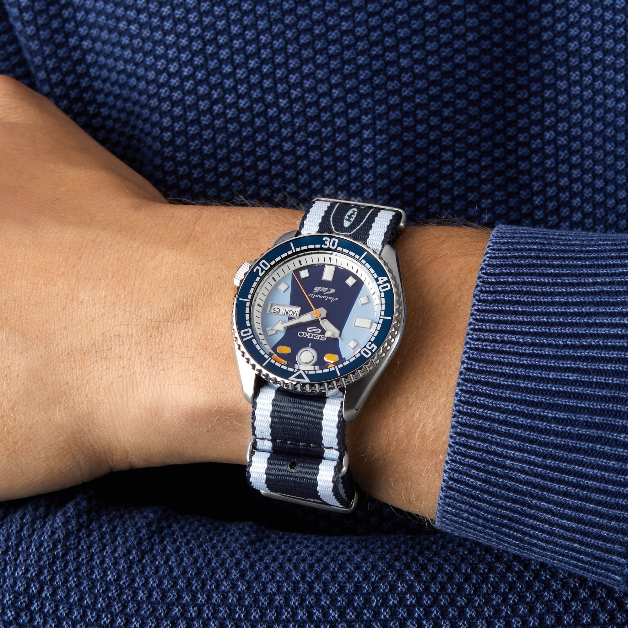 Seiko 5 Sports 5 Sports X Honda Super Cub Limited Edition 42.5mm Mens Watch Blue Seiko 5 Sports 5 Sports X Honda Super Cub Limited Edition 42.5mm Mens Watch Blue