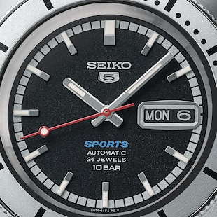 Seiko 5 Sports 5 Sports 'Pepper Black' 1968 Recreation Limited Edition 39.5mm Mens Watch