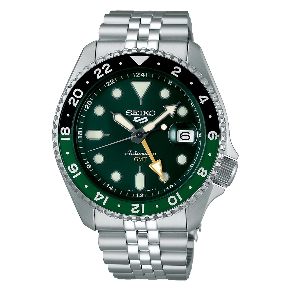 5 Sports SKX GMT Bi- Colour 42.5mm Mens Bracelet Watch Green